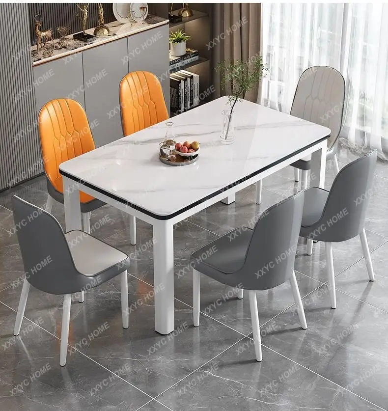 XXEating Wood Dining Tables White Square Design Luxury Wooden Dining Tables Modern Space Saving  Home