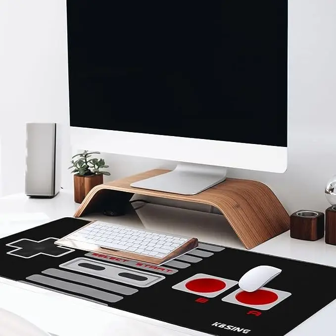 Game Controller Mouse Pad Non-Slip Rubber Mouse Pad with Stitched Edges Waterproof Mouse Mat for Office Laptop 35.4" x 15.7"