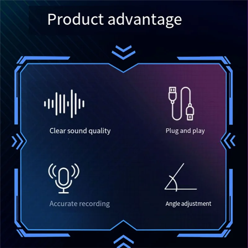 

Новый USB-микрофон с переключателем освещения RGB, бесшумный в один клик, профессиональный настольный микрофон для записи с подставкой, игровой микрофон