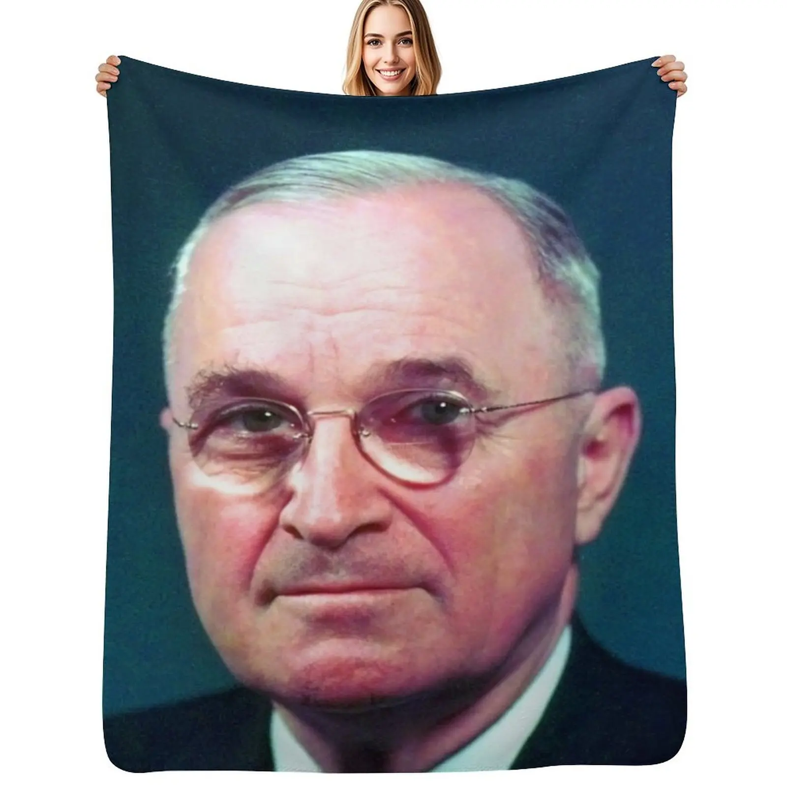 

President Harry Truman Portrait Throw Blanket Picnic Quilt manga Decorative Sofas Blankets