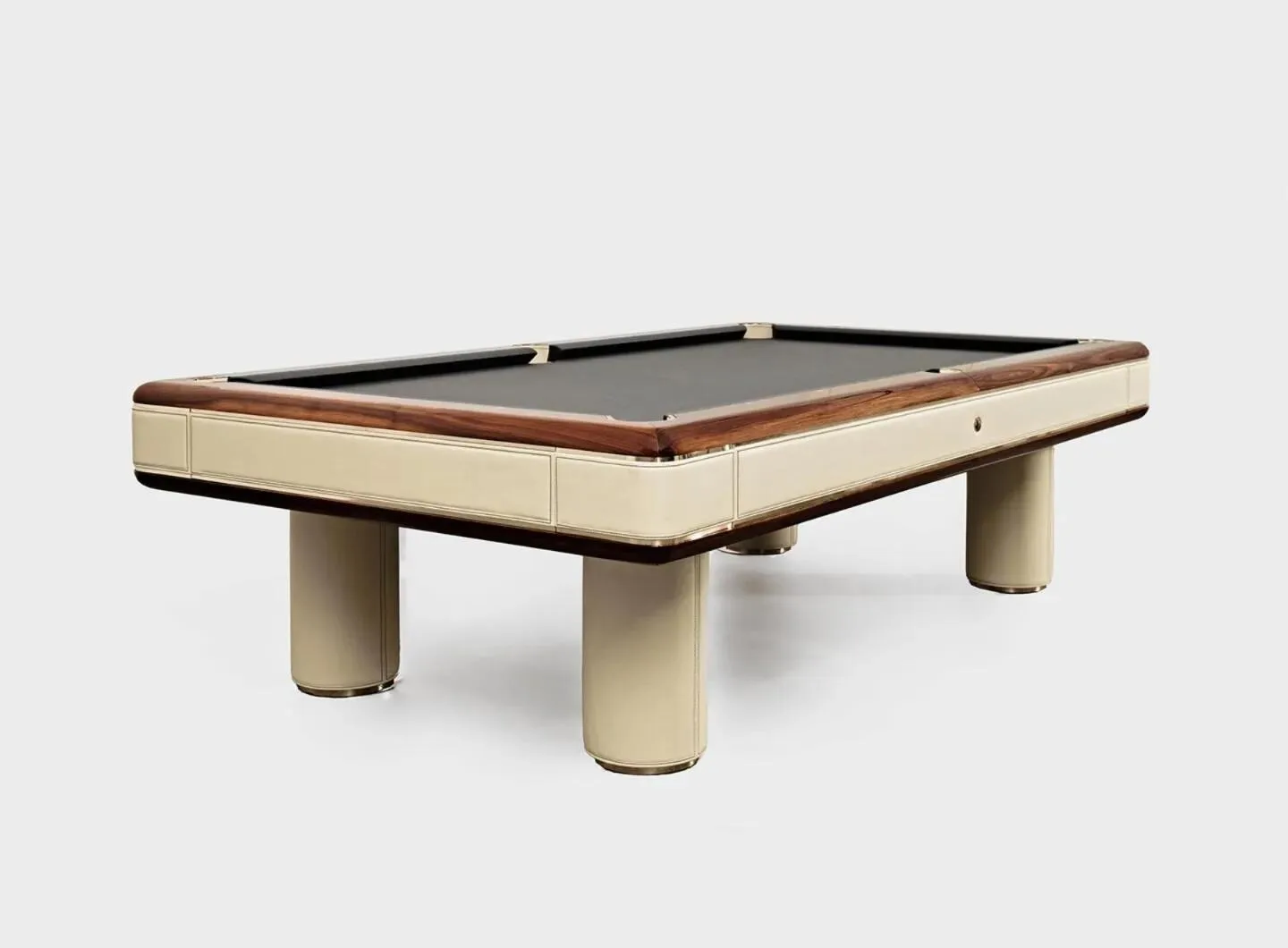 Modern Billiard Table American 8/9 Ball with Cues & Balls Set Solid Wood Pool Table Leather Finish Snooker Villa Recreation Use