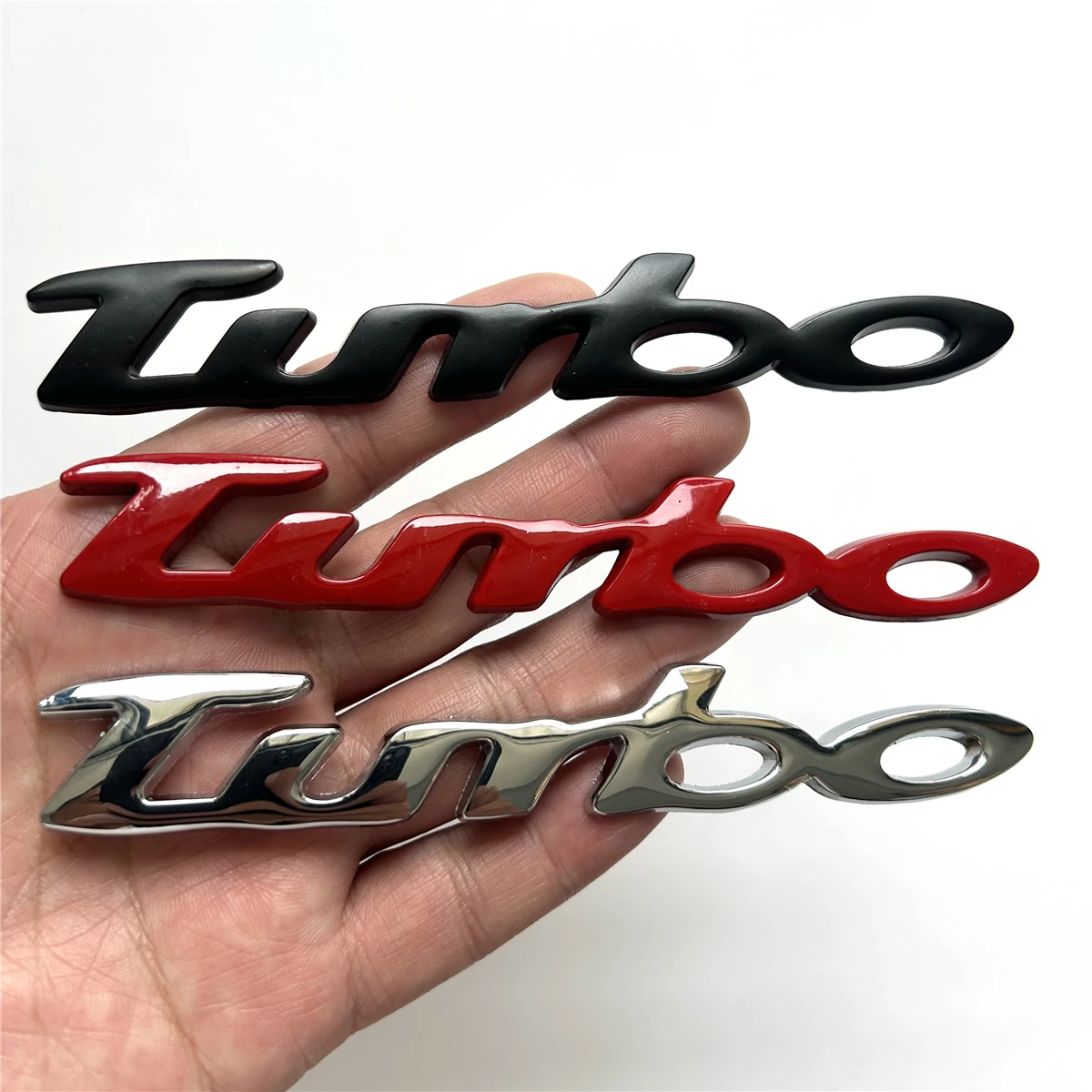 

3D Metal TURBO Car Rear Boot Trunk Side Fender Car Emblem Badge Sticker Decals