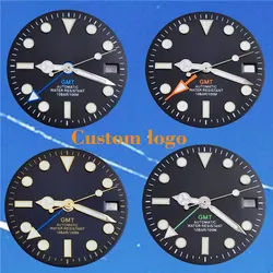 28.5mm GMT NH34 Watch dial Green Ultra bright luminous watch dial with GMT NH34 automatic mechanical movement watch accessories2