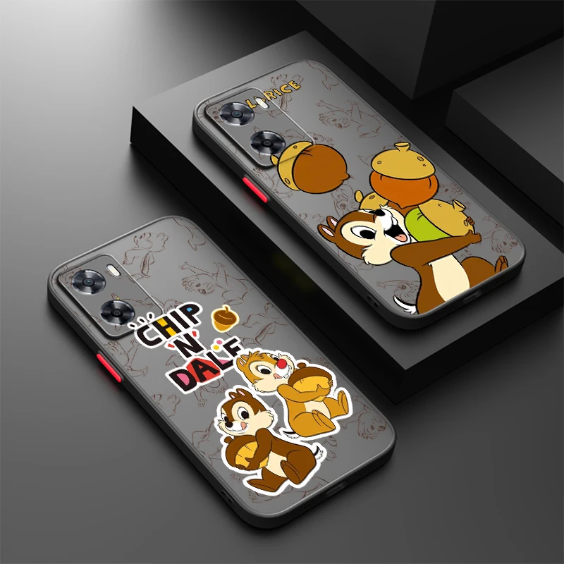 Disney Ticci Cartoon Cute Cool Frosted Translucent For OPPO X5 X3 A54S A5 A94 A16 A53S A57 A74 A72 A96 A98 A78 5G Back