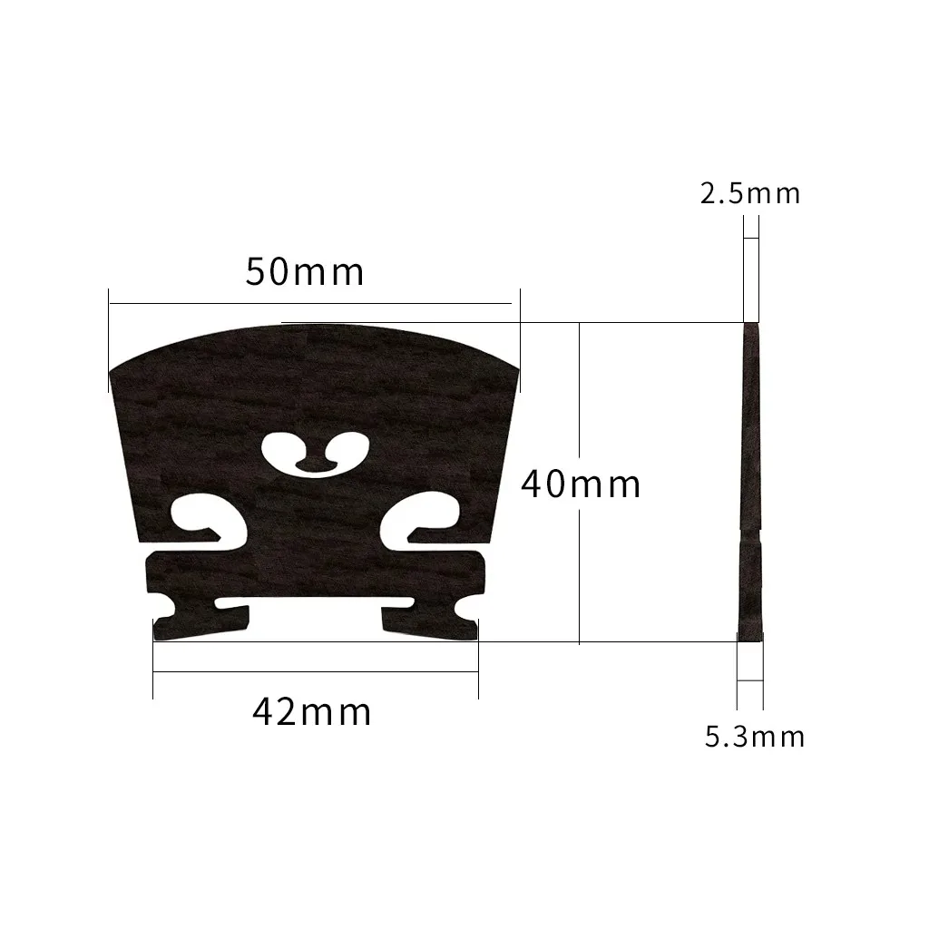 2pcs Import Grade Natural pure ebony/rosewood 4/4 violin bridge bridges，High quality Violin Parts Accessories fittings