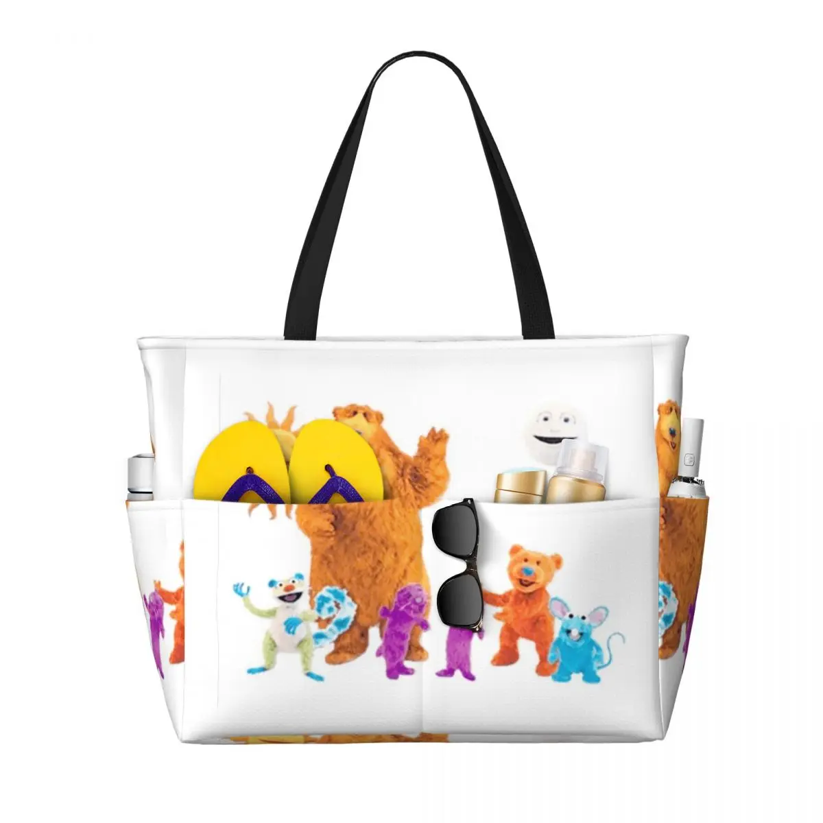 Bear In The Big Blue House Beach Tote Bag Sport Gym Yoga Duffle Large Tote Bag Women Travel Bag Fitness bag
