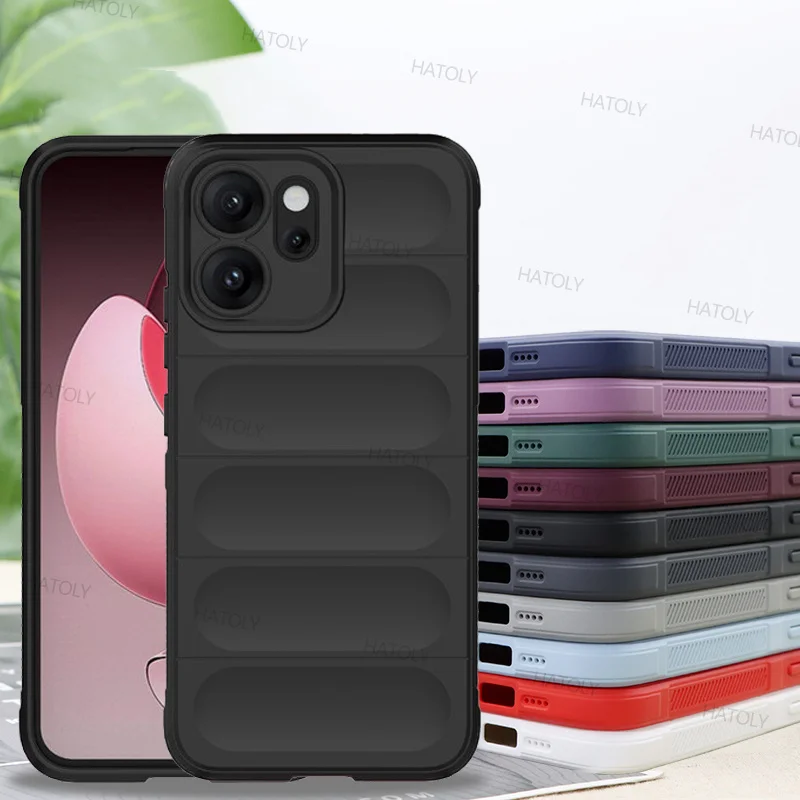 

Для Oppo Reno14 F Чехол Oppo Reno14 F 5G Чехол Funda Противоскользящий силиконовый противоударный защитный чехол для телефона для Oppo Reno14 F