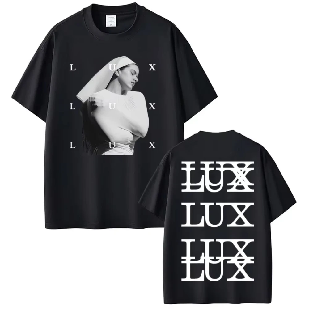 Singer Lux Rosalia Fashion Printed T-shirts Men Women Harajuku Clothing T-shirts Short-sleeved Casual Cotton T-shirts Streetwear