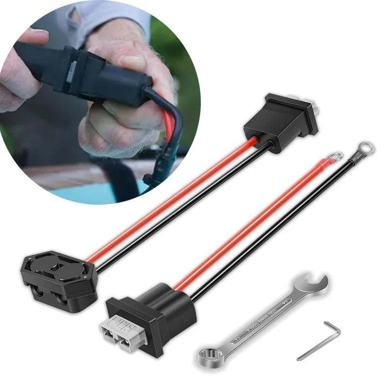 

Разъемы для быстрого подключения аккумулятора, вилка с комплектом проводов 8 калибра, подходит для моторов для каяков и троллинга Newport NV X NK-180S