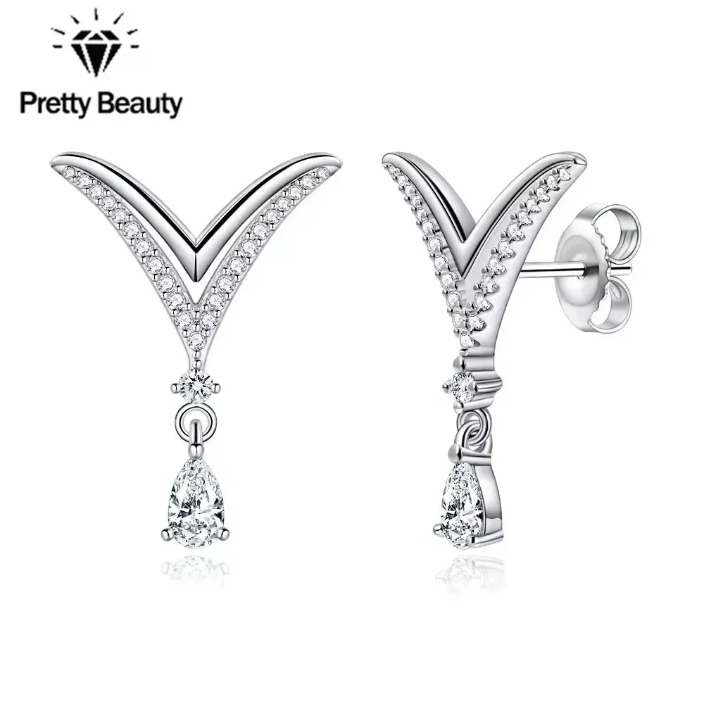

Pretty Beauty 0.7CT Pear Cut Moissanite Drop Pendant Earrings S925 Sterling Silver for Women Diamond Dangle Earring Fine Jewelry
