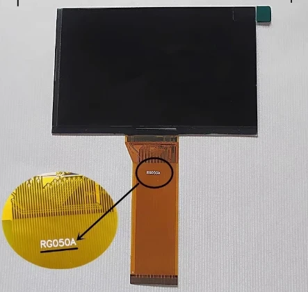 Original 5-inch 116x75mm RG050A RX050A-06 V1 projector display screen