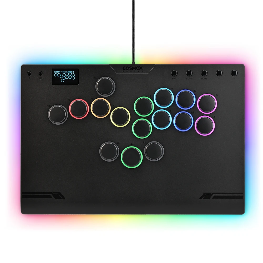 Haute42 Leverless Hitbox Controller Stickless Arcade Stick Aluminum Ultra 2 Gen Button LED Ring Arcade Controller For PC/PS4/PS5