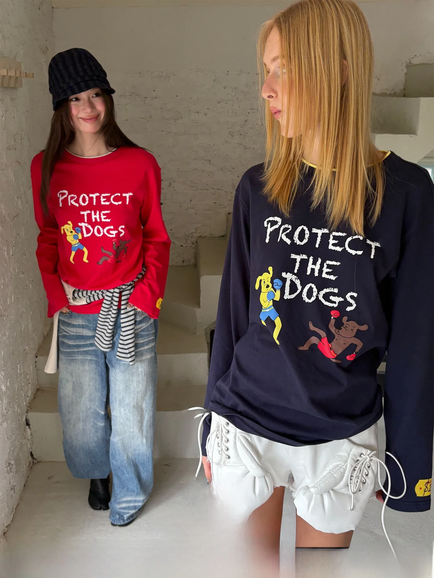 

Свободная длинная футболка Sve, женская однотонная круглая футболка с принтом Ne, повседневный хлопковый топ на осень и зиму, SANCCO'Boxing