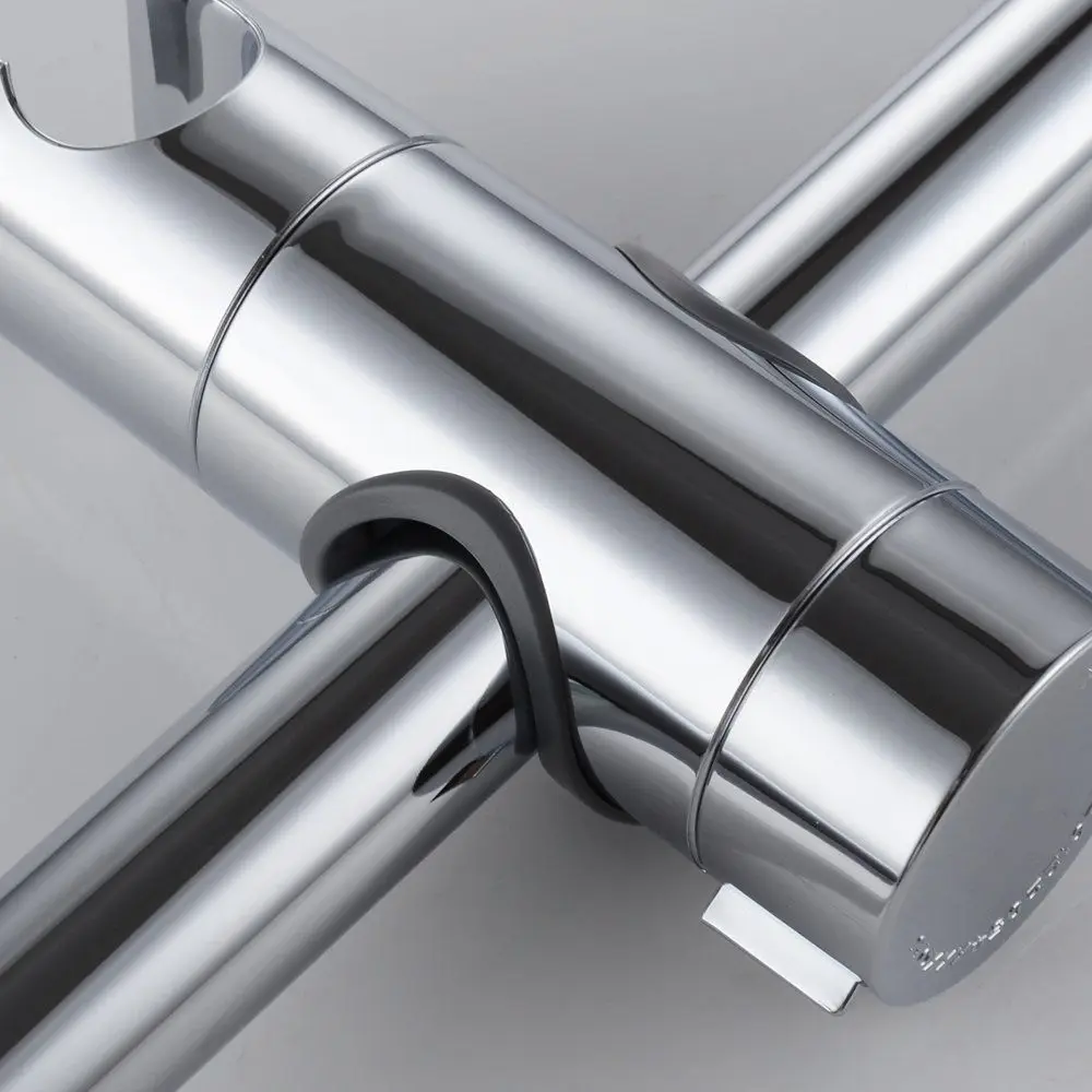22mm- 25mm Universal ABS Chrome Plated Bracket Shower Rail Slider Clamp Shower Head Holder
