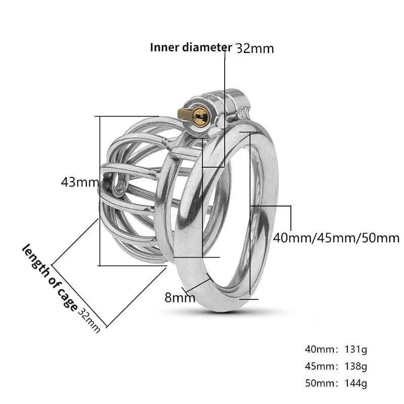 Cinturón de castidad masculino de metal CB Lock Cinturón de castidad con catéter de silicona y anillo para pene Jaula para pene  CommerJaula para