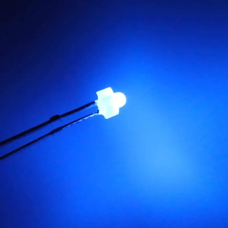 50 Stück F1.8Mm LED-Lichtperlen, Schnullertyp, hohe Helligkeit, lange Stifte, Rot, Gelb, Grün, Weiß, Blau, Anzeigeleuchte – Detail 2