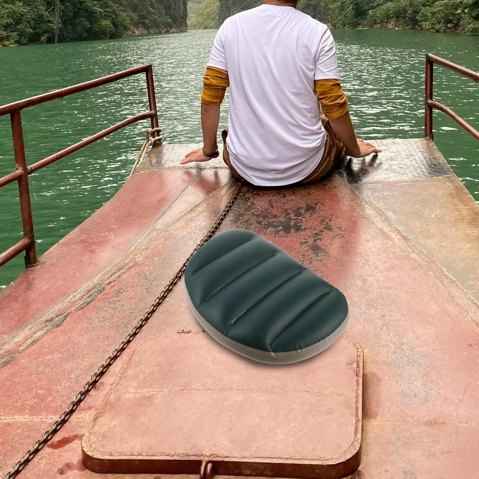 

Inflatable Cushion for PVC Fishing Boat Marine Seat Water Rafting Kayak Camping Boating Comfortable Portable Outdoor Accessories