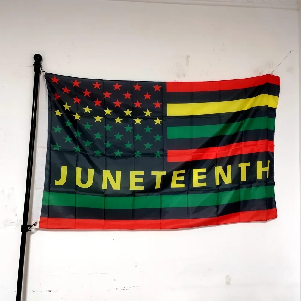 Juneteenth Flag Decoration Juneteenth 1865 Yard Flag Outdoor Indoor Home 90x150cm Banner Hanging Flying