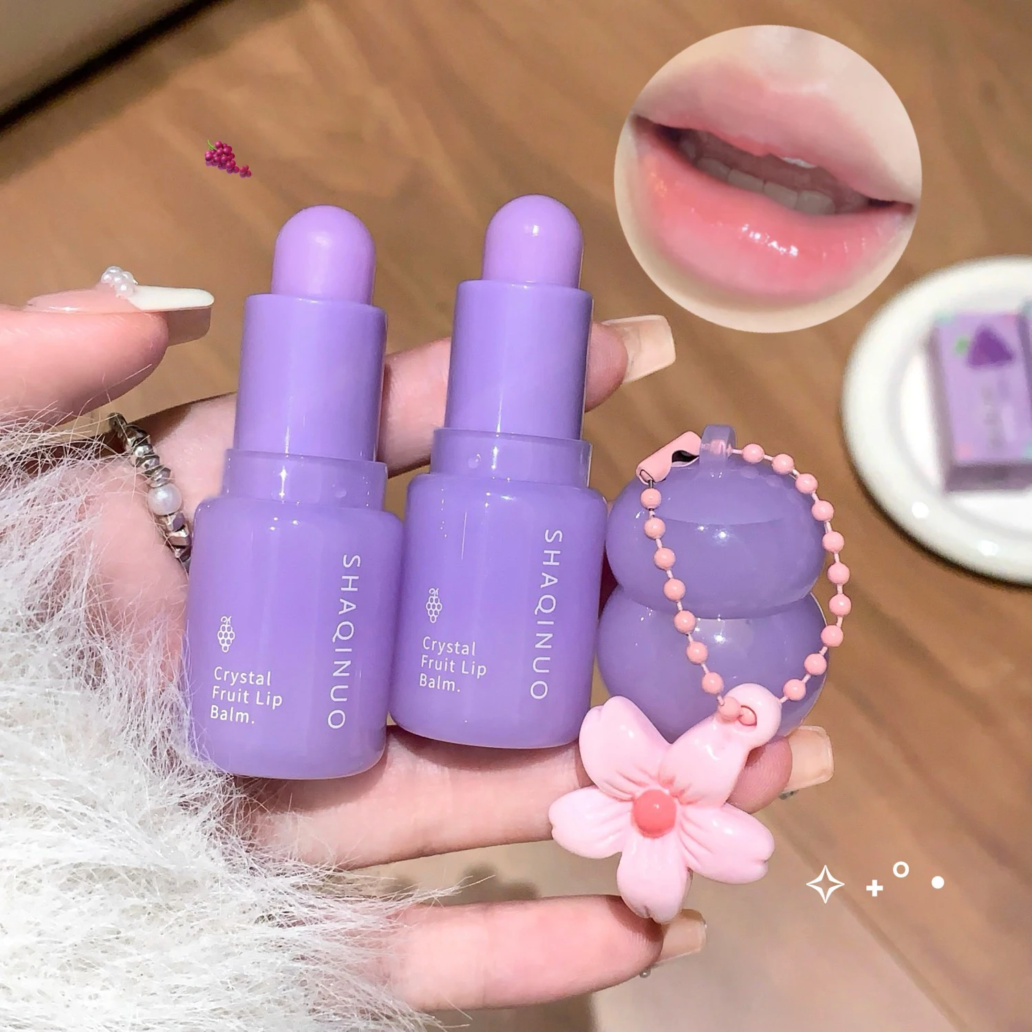 كريستال الفاكهة ترطيب الشفاه بلسم شفاف هلام مرآة قناع الشفاه عصا واضح ممتلئ الجسم تغيير لون أحمر الشفاه العناية بالشفاه الكورية