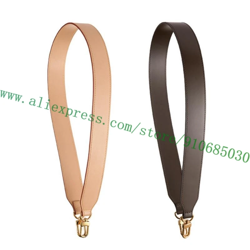 

4cm Vachetta Leather Bag Strap For Luxury Designer Lady Handbag Women Purse Shoulder Carry Belt Non-adjustable 2 Colors