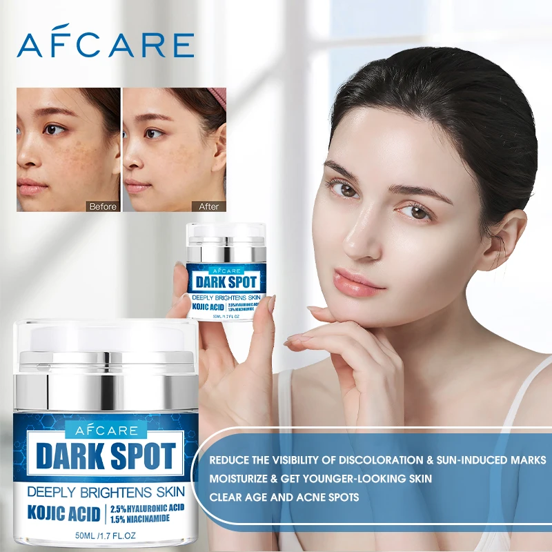 

Freckle Removal Brighten Face Cream Whitening Kojic Acid Shrink Pore Nourish Skin Moisturizing facial Skin Care Products