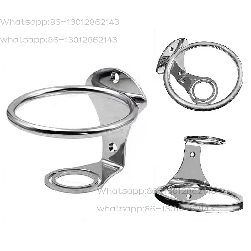 316 Stainless Steel Wall Mount Cup Holder, Marine Drink Beverage Holder for Yacht, Boat, RV and Vehicle