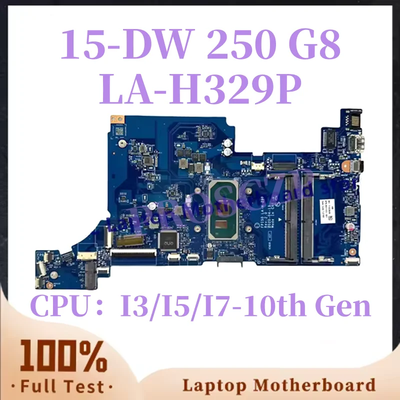 

Материнская плата LA-H329P для ноутбука HP 15-DW 250 G8 с процессором I3/I5/I7 10-го поколения, 100% полностью протестирована, работает отлично