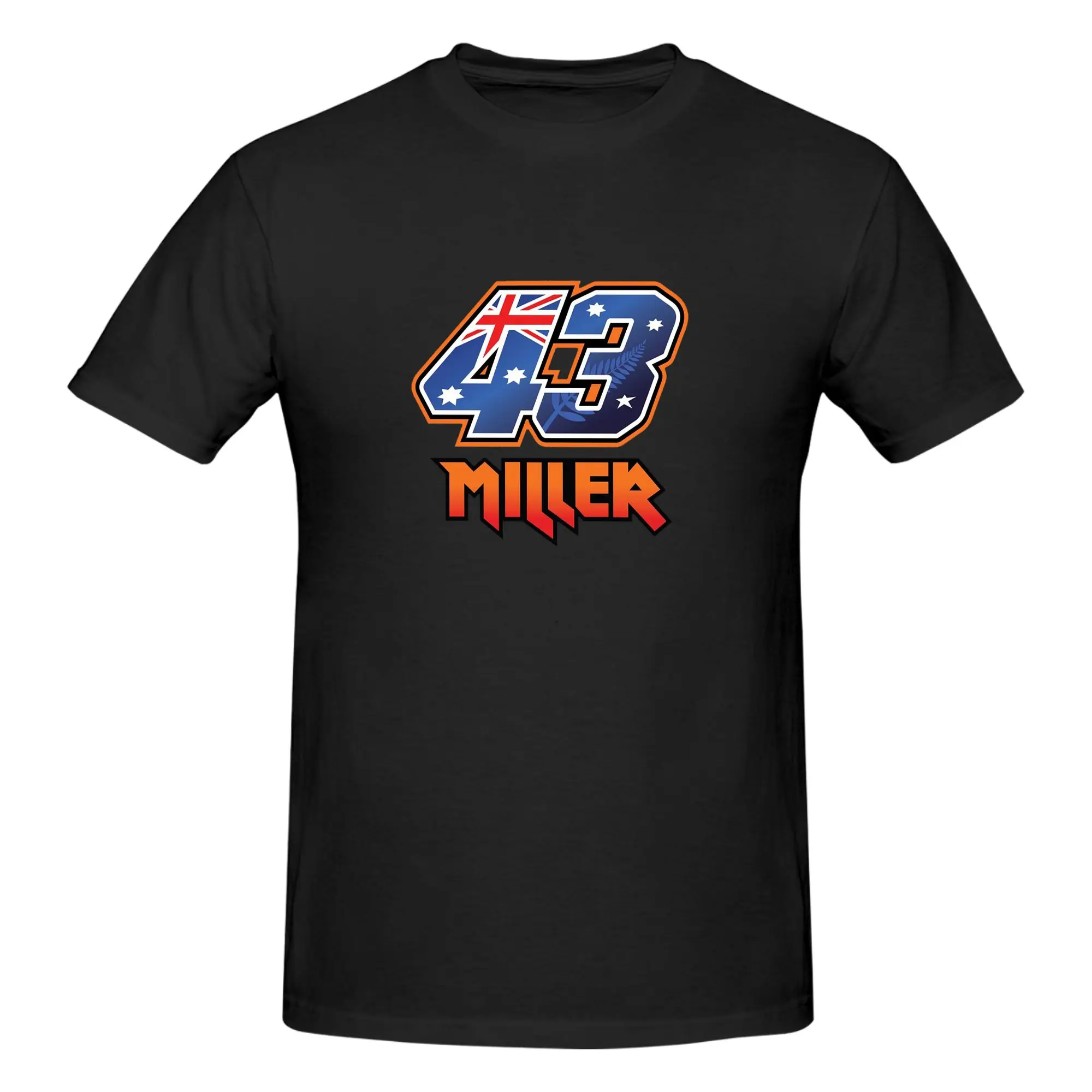 Jack Miller Number 43 Men T-Shirt Double Sided Plus Size T Shirts Men's Round Neck Cotton Tees Short Summer Male