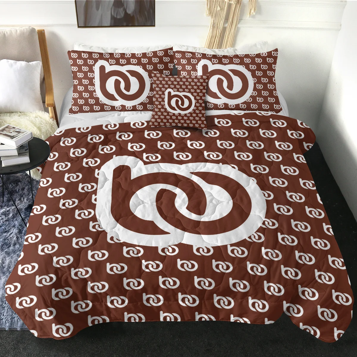 BeddingOutlet 3PCS Custom Photo Print on Demand Bedding Set DIY Photo Logo Color Customized Design Comforter With Pilow Shams