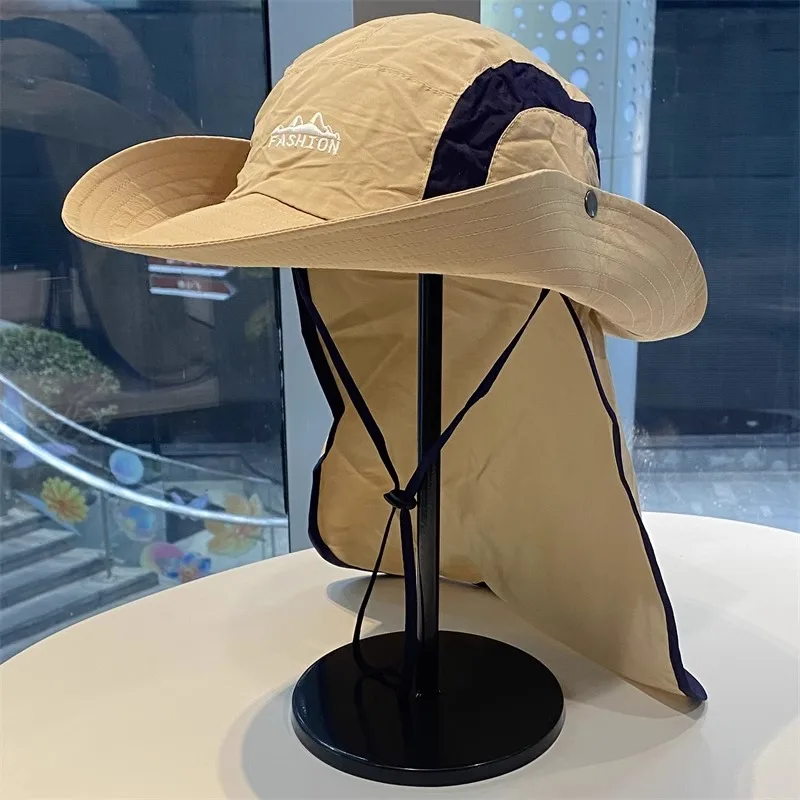 

2025 Lightweight Hiking Hat Men Women Breathable Adjustable Neck Flap Bucket Hat for Trekking Fishing Summer Outdoor