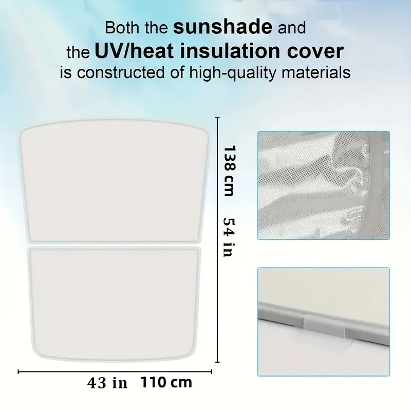 Suitable for Tesla Sunshade 2017-2023 Model 3 Sunroof Sunshade/Car Sunshade/Skyroof Sunshade/Ceiling Heat Insulation Uv Protection Sunshade