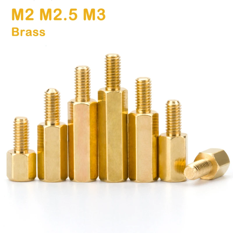 

20/30pcs Hexagon Threaded Pillar M2 M2.5 M3 PCB Computer PC Motherboard Standoff Spacer Hex Brass Spacing Screws Length:4-30mm