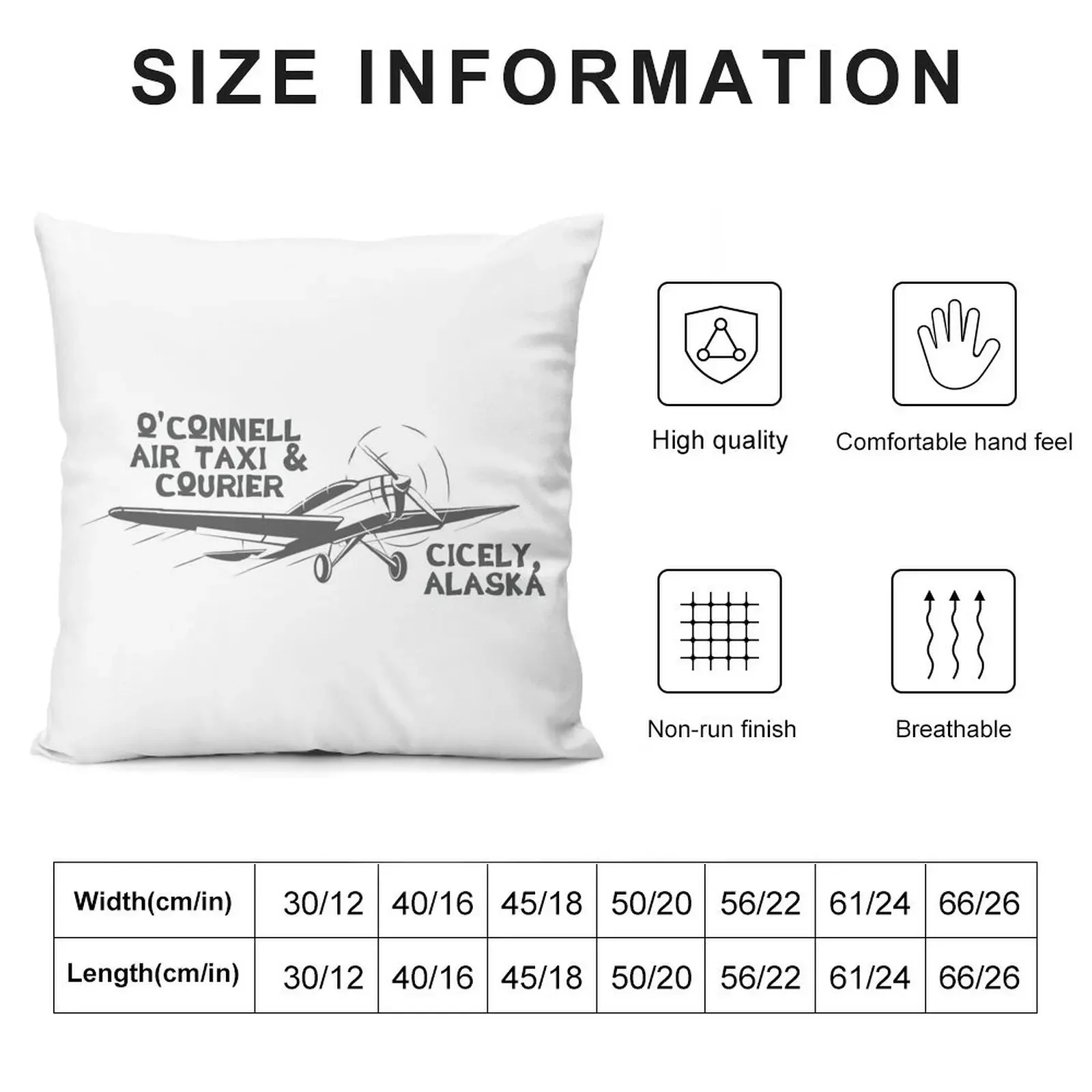 O'Connell Air Taxi Courier Northern Exposure Throw Pillow pillow pillowcase anime girl pillow