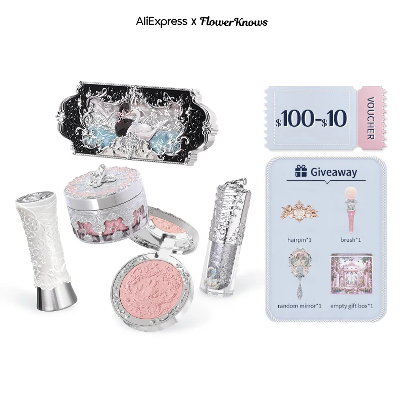 

Flower Knows Swan Ballet Series Series Makeup Gift Set