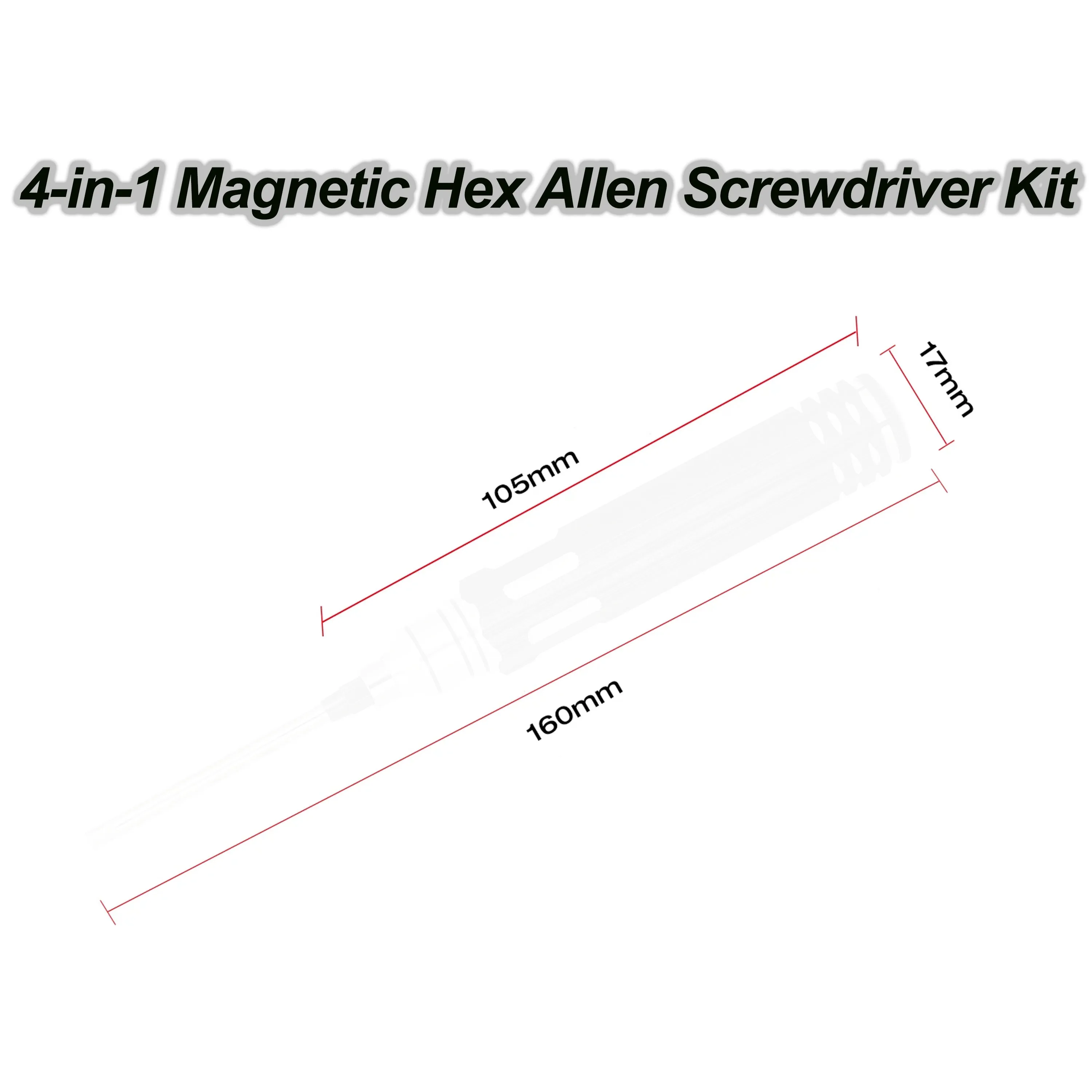 

RC Hex Driver Set 4-in-1 Magnetic Hex Allen Screwdriver Kit 1.5mm 2.0mm 2.5mm 3.0mm Repair Tool for RC Helicopter Drone Aircraft
