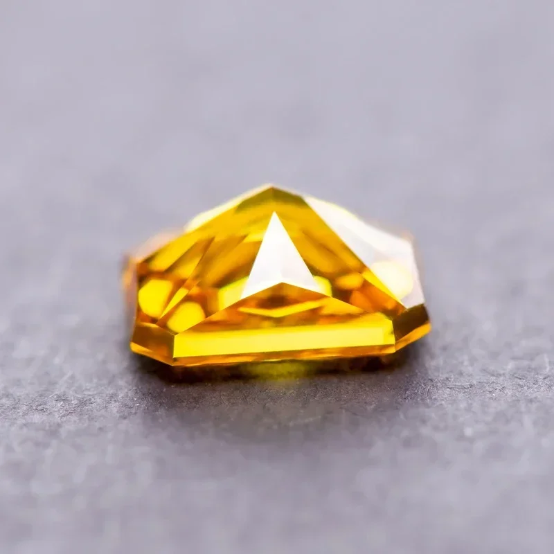 

NEW Cubic Zirconia 5A Grade Radiant Shape Golden Yellow Color 4k Crushed Ice Cut Charm Beads For DIY Jewelry Making Rings Materi