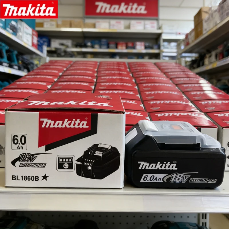 Batteria originale Makita, batteria ricaricabile da 18 V e 6,0 Ah, sostituisce le batterie Makita BL1830, BL1840, BL1850, BL1860B, batteria per utensili elettrici.