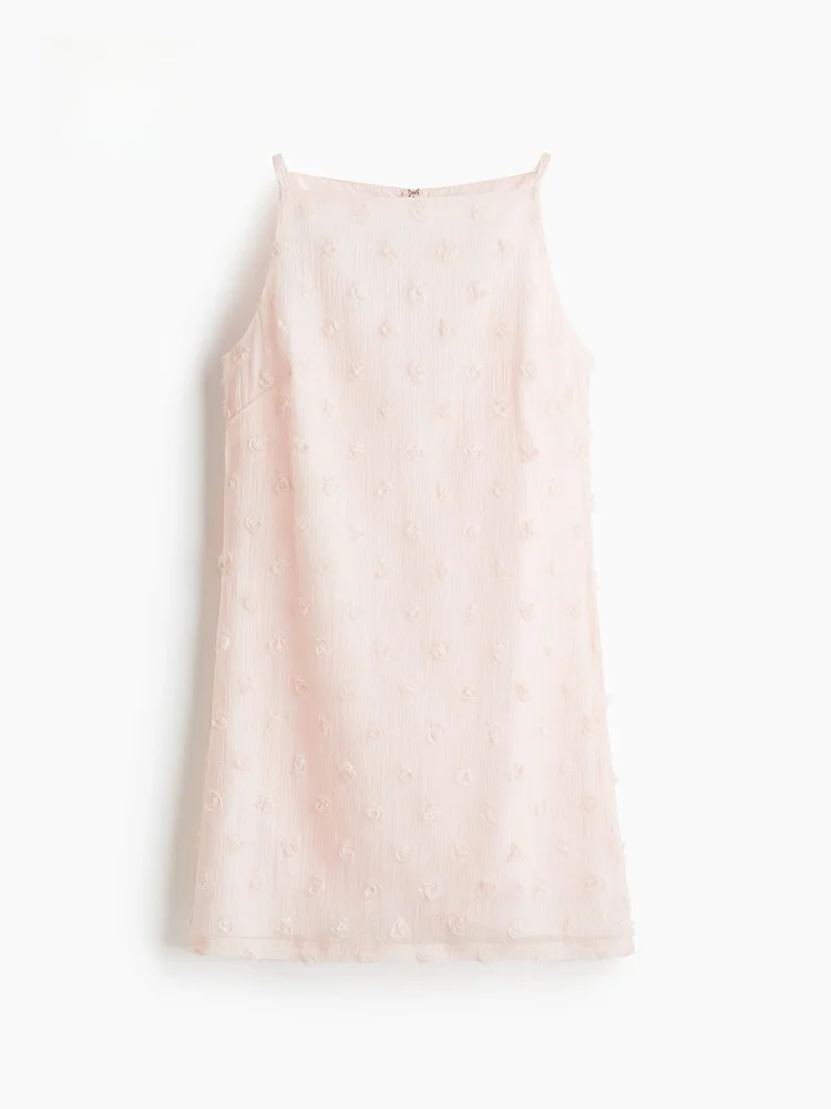 เสื้อกั๊กผู้หญิง H&M รุ่น Dr Spring Commute ลายดอกไม้ ชุดเดรสแบบชิ้นเดียว Dr Svel ผ้าโพลีเอสเตอร์ สไตล์ลำลอง คอเหลี่ยม กระโปรง