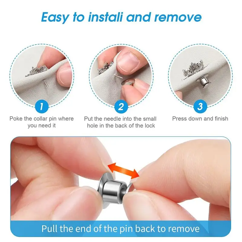 ABPP 60PCS Locking Pin Back Metal Pin Backing, Locking Pin Keeper Clasp for Brooch Enamel Lapel