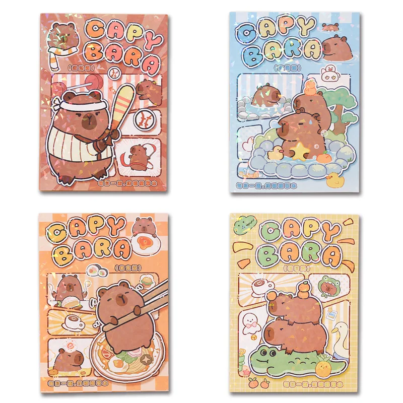 Imagem -06 - Capybara Livros de Colorir para Crianças Funny Drawing Book Educação Pré-escolar Papelaria Pintura Passo-a-passo Baby Gift 50 Páginas