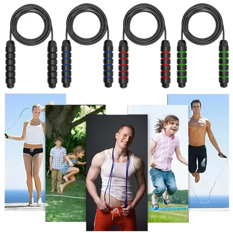 Skipping Rope with Ball Bearing EVA Non-slip Foam Handle Adjustable Jump Ropes Gym Fitness Exercise Equipment Tangle-Free Speed