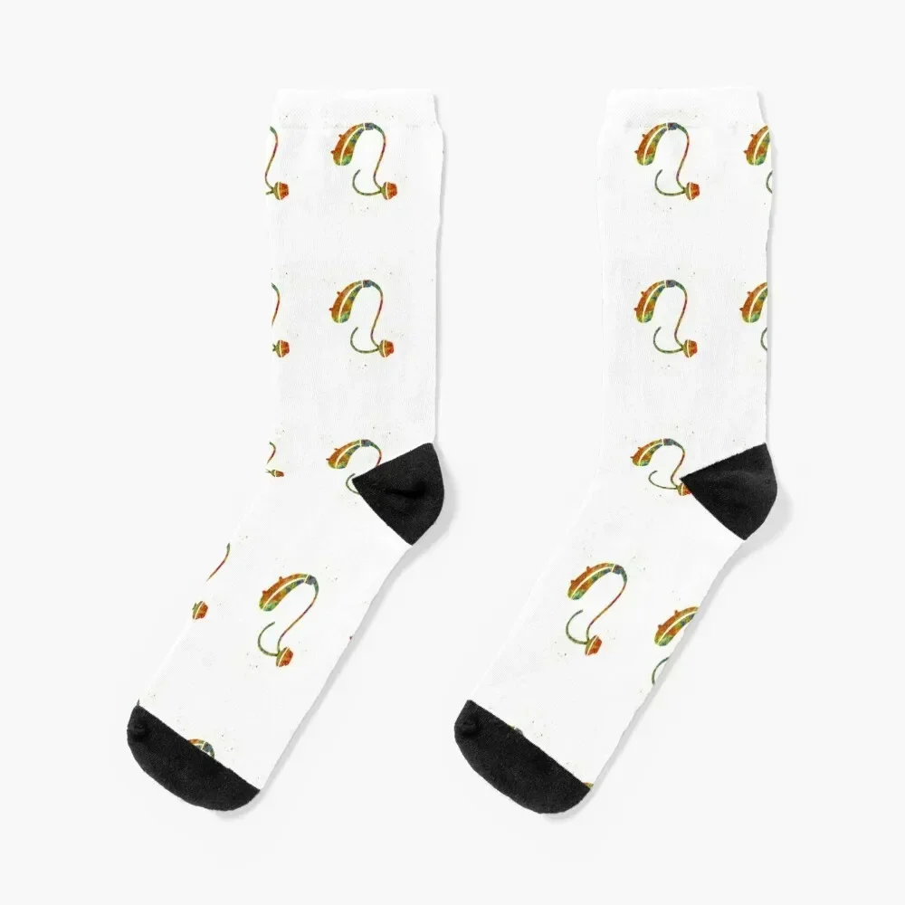 

Hearing Aid Socks cartoon hiphop tennis Crossfit Socks For Girls Men's