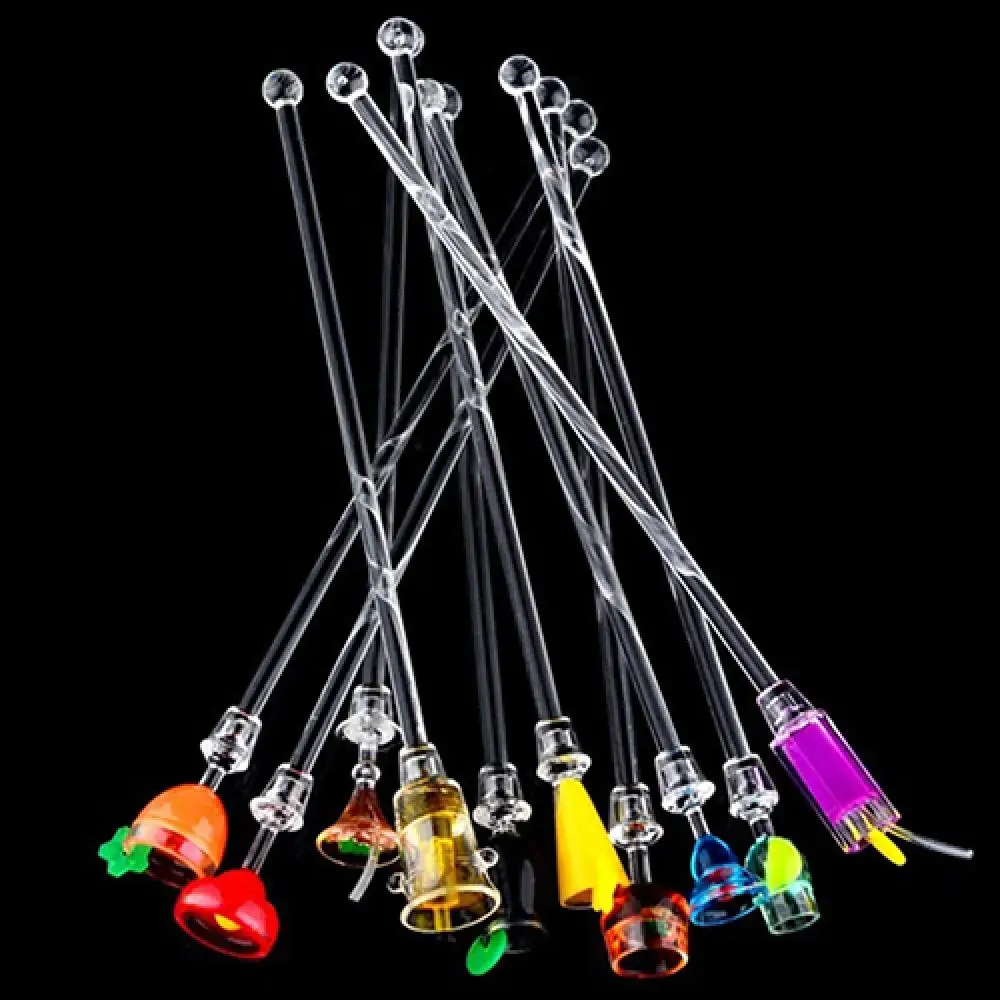 10Pcs Mixed Bar Puddler Muddler Stirring Ladle Stirrer Swizzle Sticks Cocktail Picks