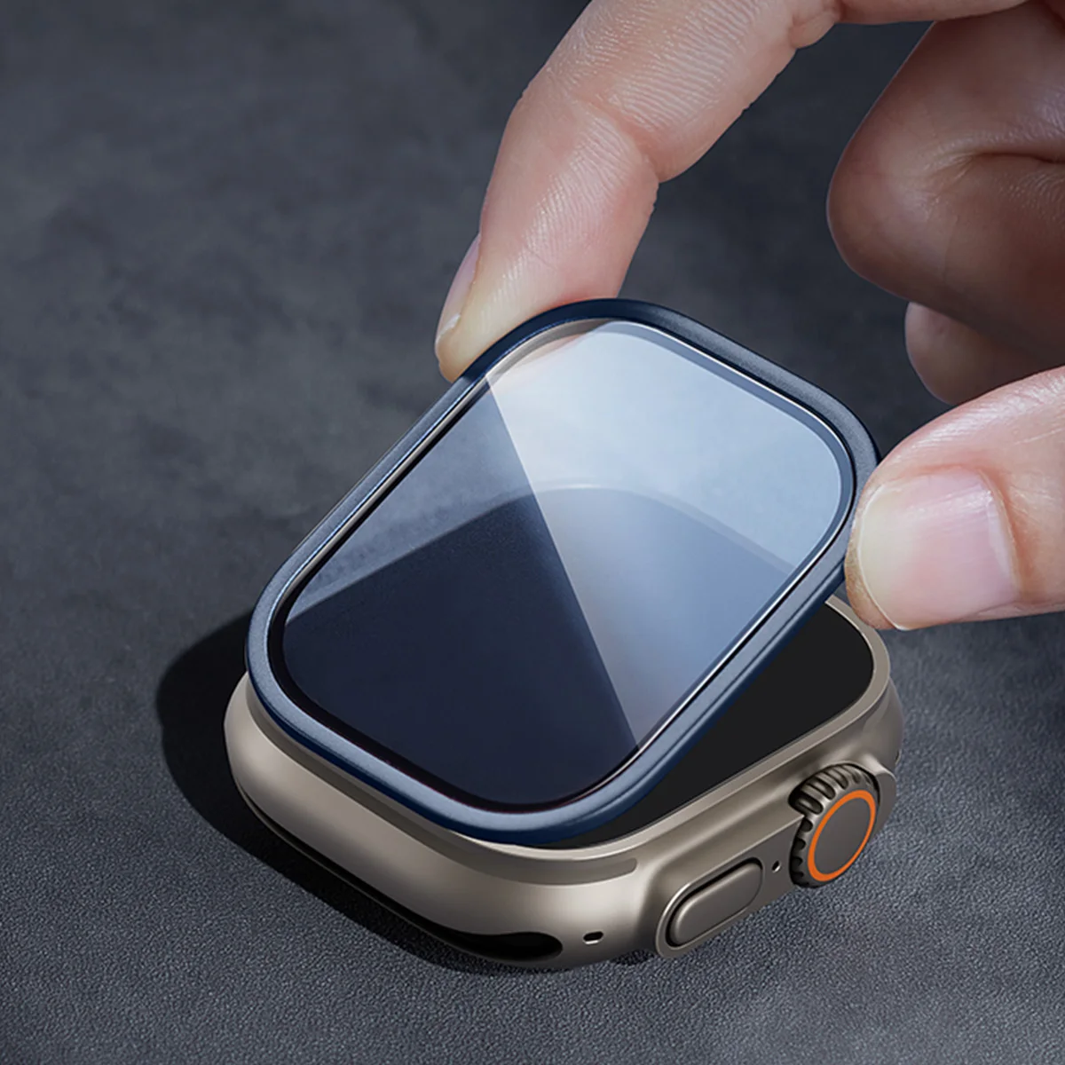 2 قطعة الزجاج المقسى لساعة أبل الترا 49 مللي متر حامي الشاشة المضادة للخدش HD المعدن الوفير فيلم كامل ل IWatch الترا 49 مللي متر #1