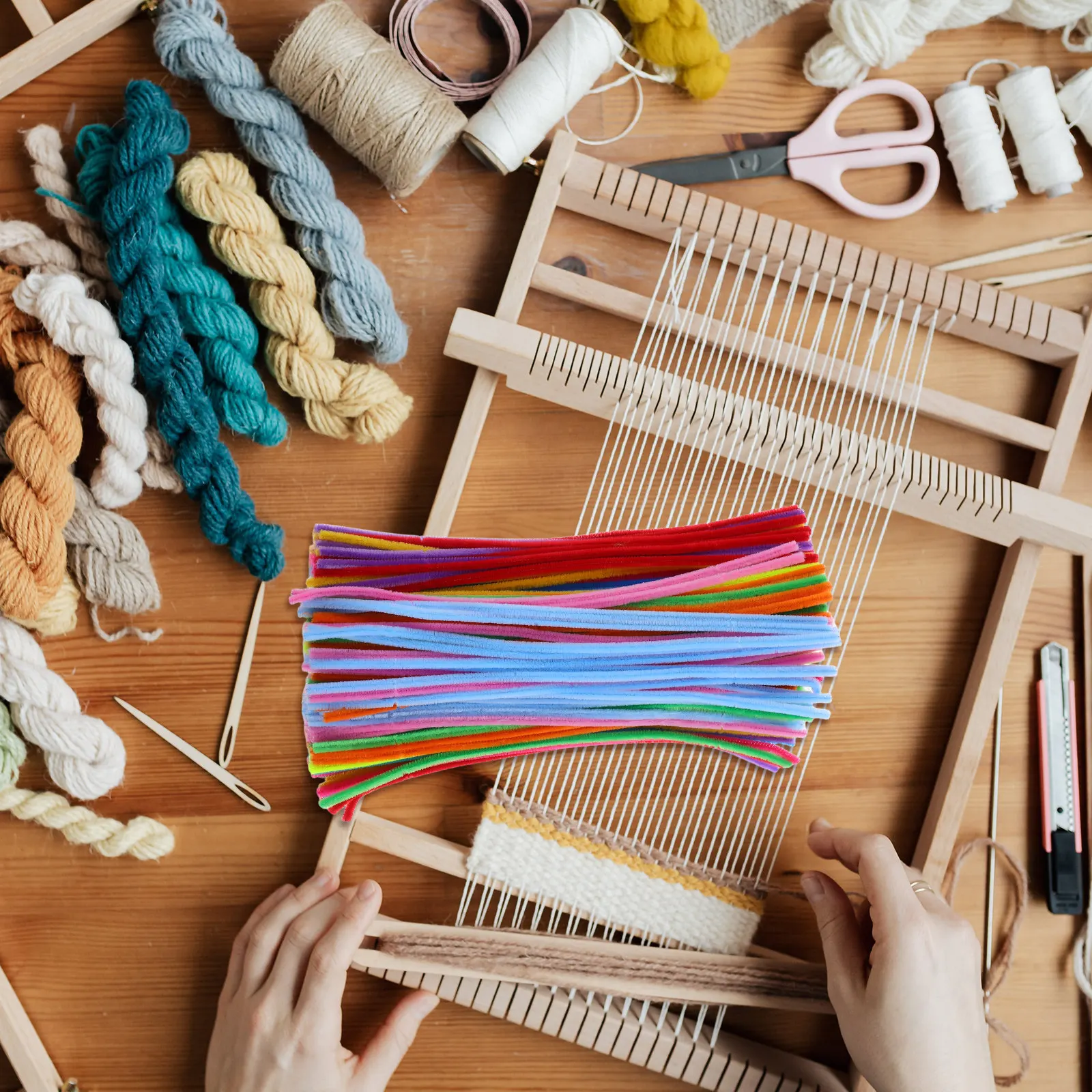 500個入りの明るい色のシェニールパイプクリーナーセット、安 - Art And Craft For Mother'S Day のレビューと価格