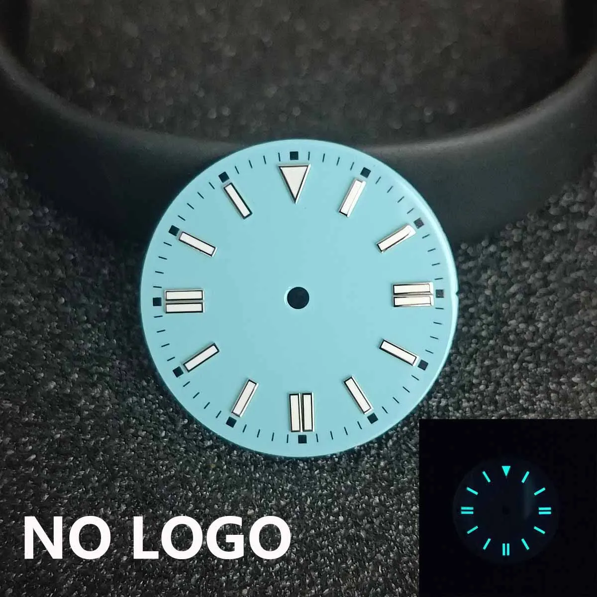 Reemplazo de esfera de reloj de 28,5 MM, esfera luminosa para movimiento de cuarzo NH35/8215/2836, piezas de modificación de relojes