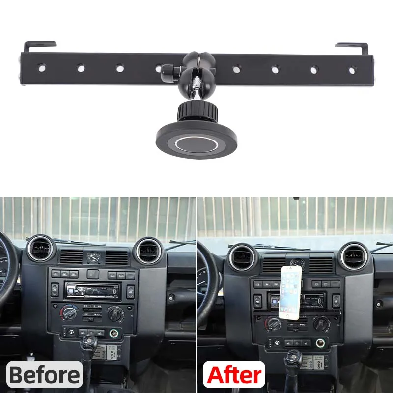 

For Land Rover Defender L316 2004-2018 Magnetic suction GPS Stand Car Mobile Phone Holder Support Bracket Rod Accessories