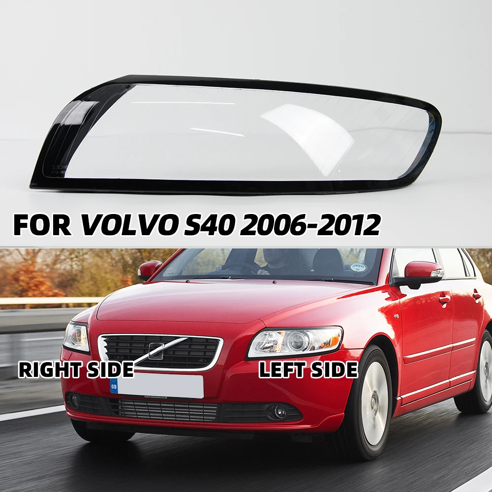 

Car for For Volvo S40 2006-2012 Car Accessories Headlight Lens Cover Headlamp Shell Lampshade Transparent Plexiglass