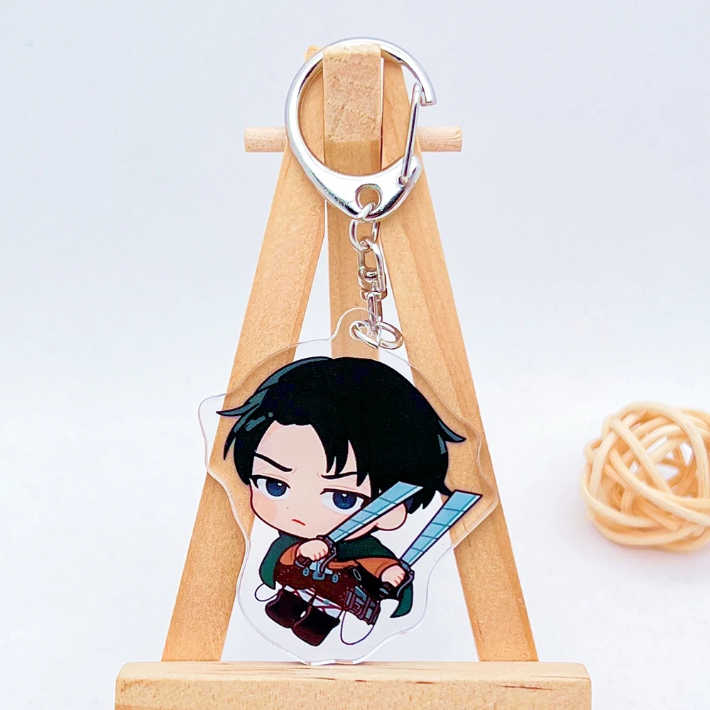 Anime Shingeki No Kyojin/Attack on Titan Levi Ackerman Eren Jaeger Cosplay Acrylic Pendant Keychain High Appearance Level