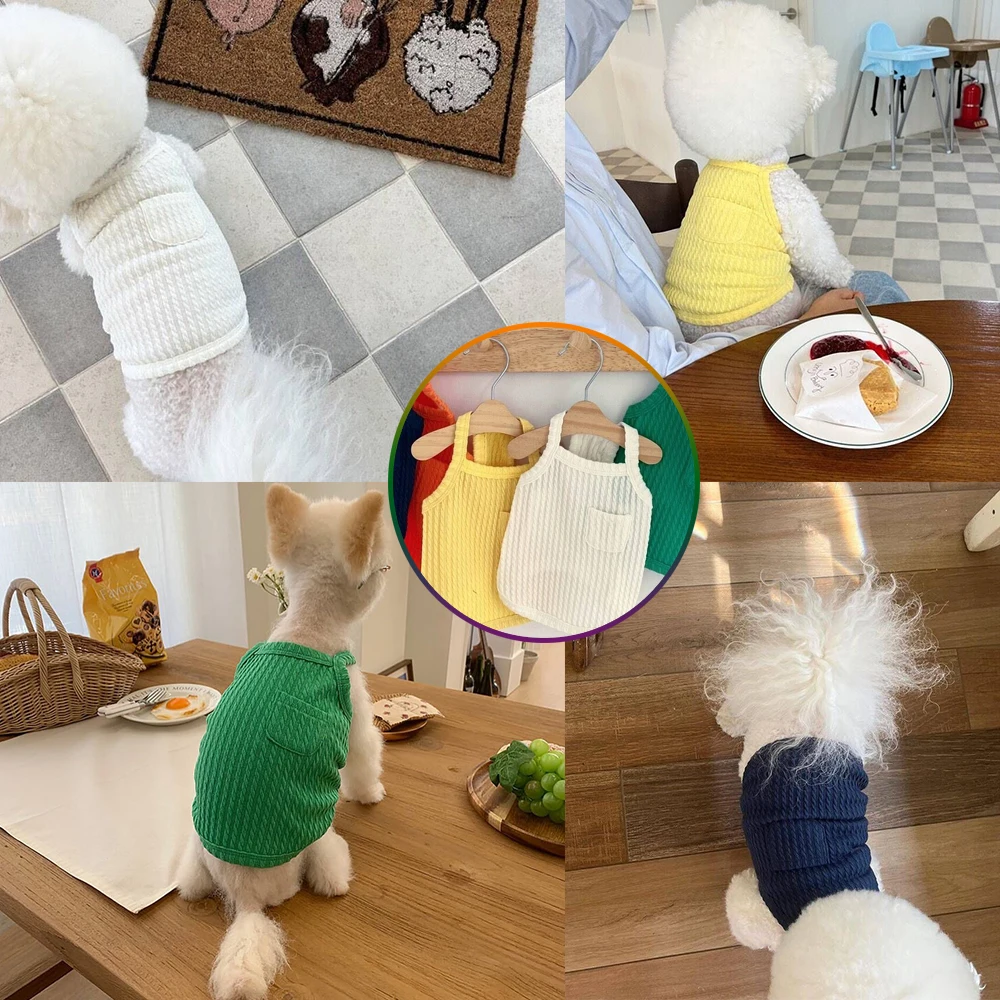 

Dog Clothes Summer Cooling Dog Vest Pet for Small Dogs Breathable Puppy Bichon Clothes Clothing Dog Accessories Pet Shirt 강아지 옷